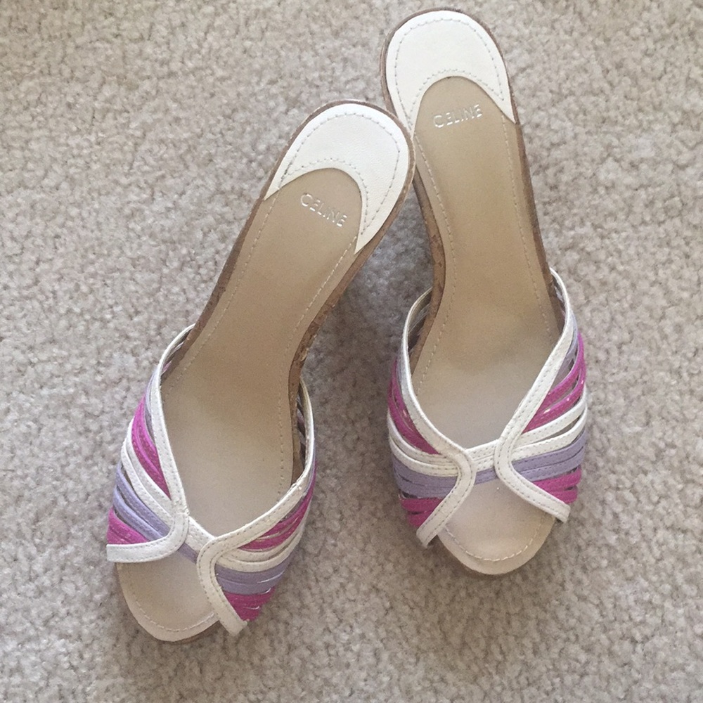 Cork heel sandals